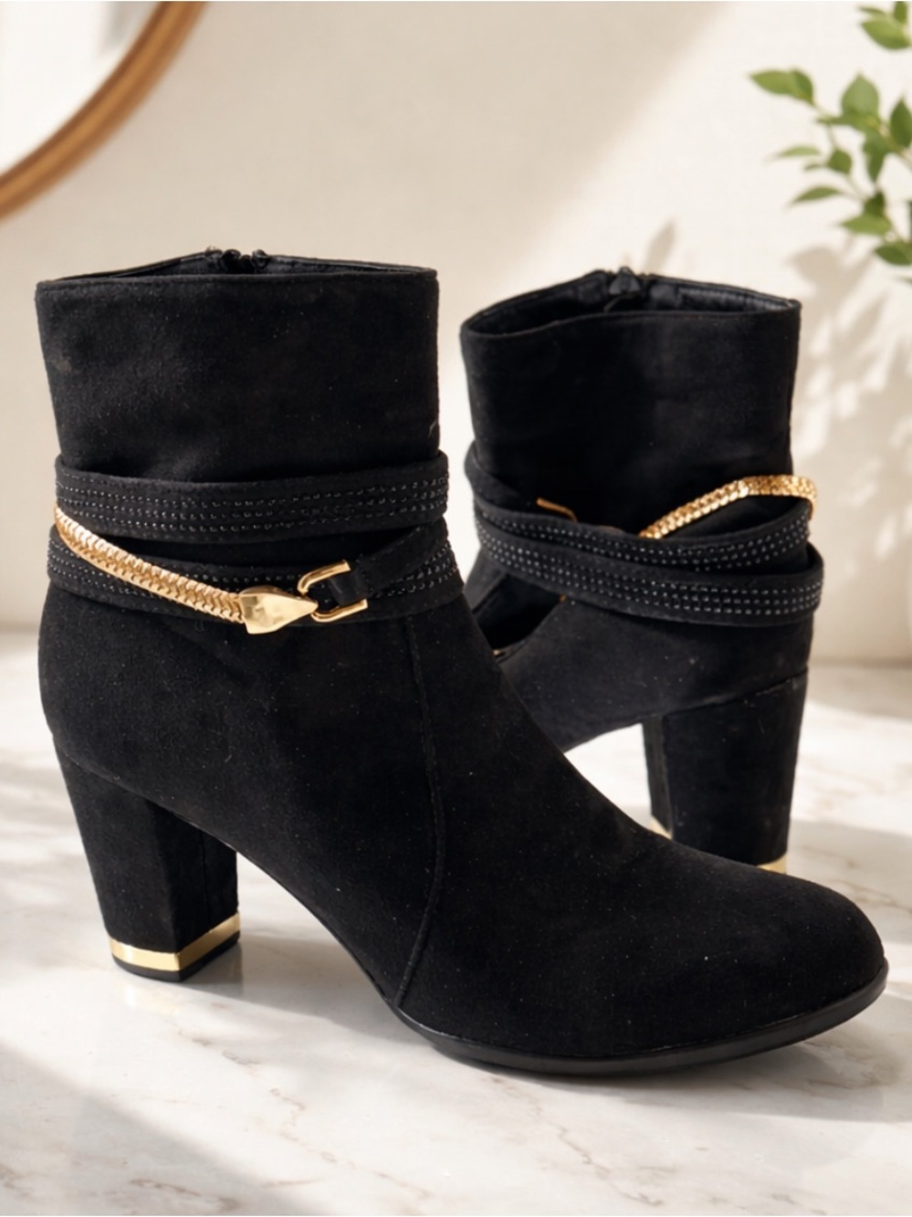 Suede Ankle Booties